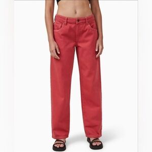 vintage wash red low rise jeans!